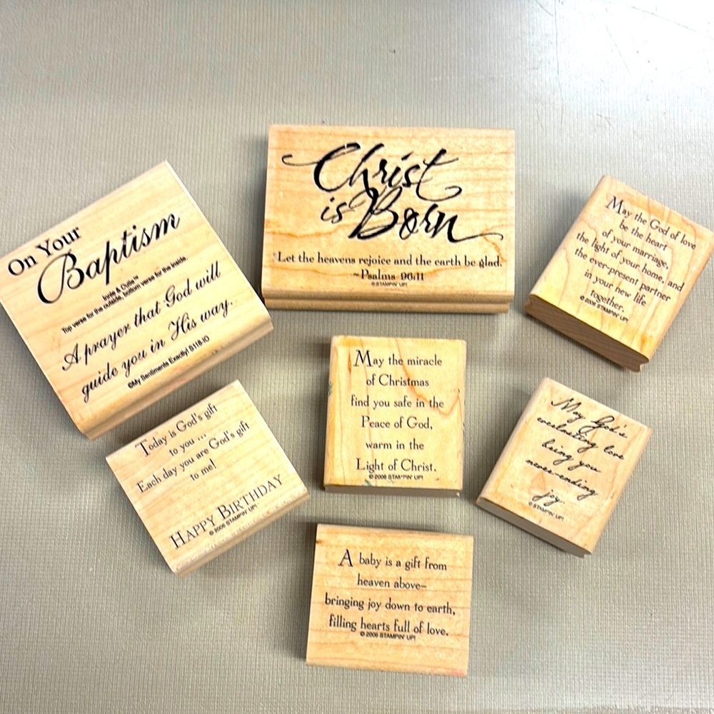 Stampin' Up! Religious Rubber Stamps and 1 Sentiments Exactly Stamp